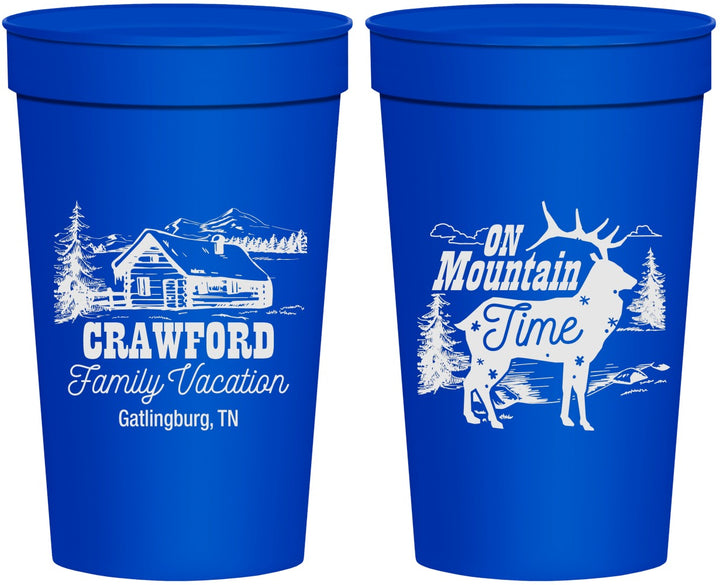 Personalized Family Vacation 32 oz Stadium Cups - Mountain | 180027