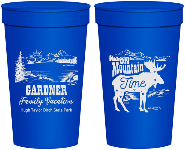Personalized Family Vacation 32 oz Stadium Cups - Mountain | 180029