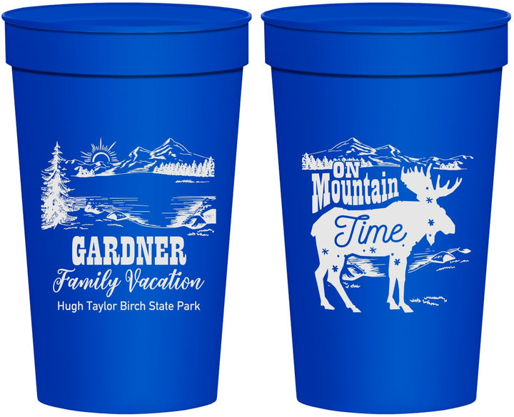 Personalized Family Vacation 32 oz Stadium Cups - Mountain | 180029