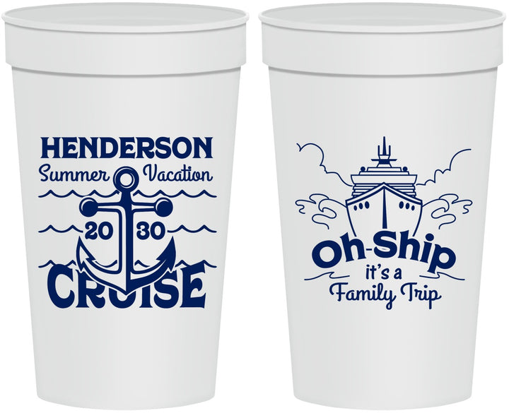 Personalized Family Vacation 32 oz Stadium Cups - Oh Ship Cruise | 180032