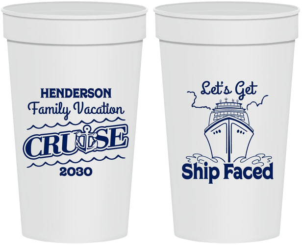 Personalized Family Vacation 32 oz Stadium Cups - Cruise | 180038