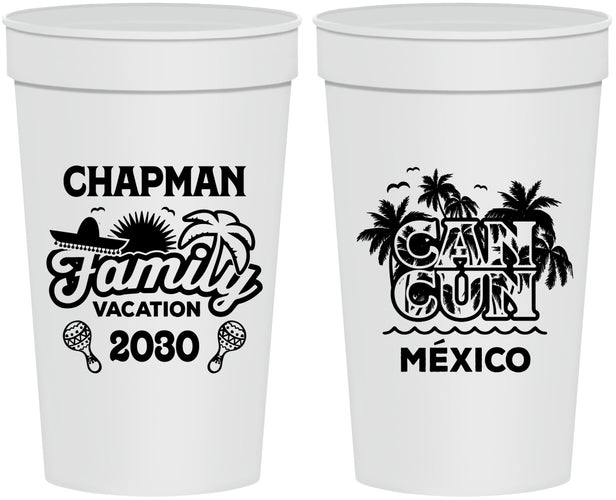 Personalized Family Vacation 32 oz Stadium Cups - Cancun | 180042