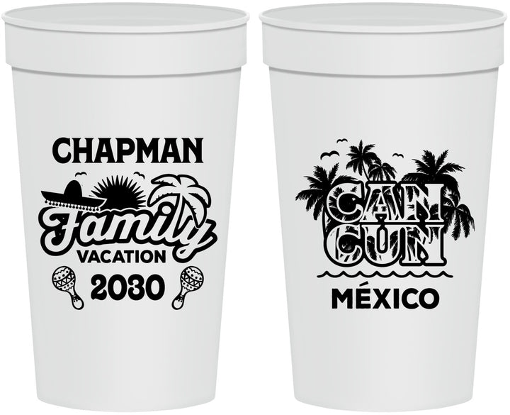 Personalized Family Vacation 32 oz Stadium Cups - Cancun | 180042