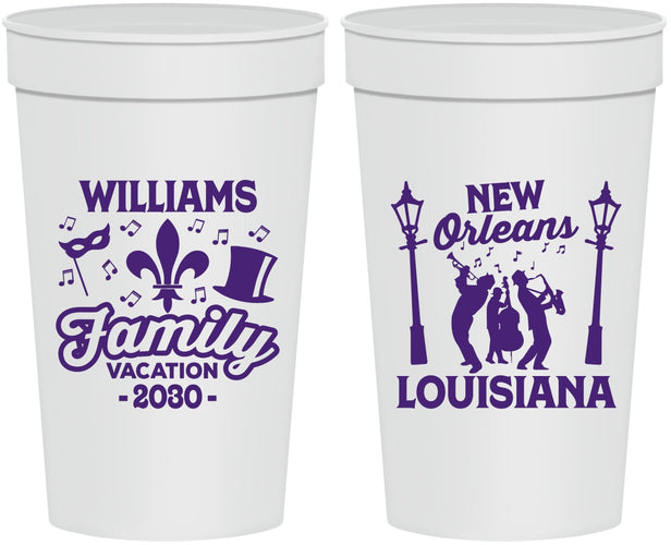 Personalized Family Vacation 32 oz Stadium Cups - New Orleans | 180047