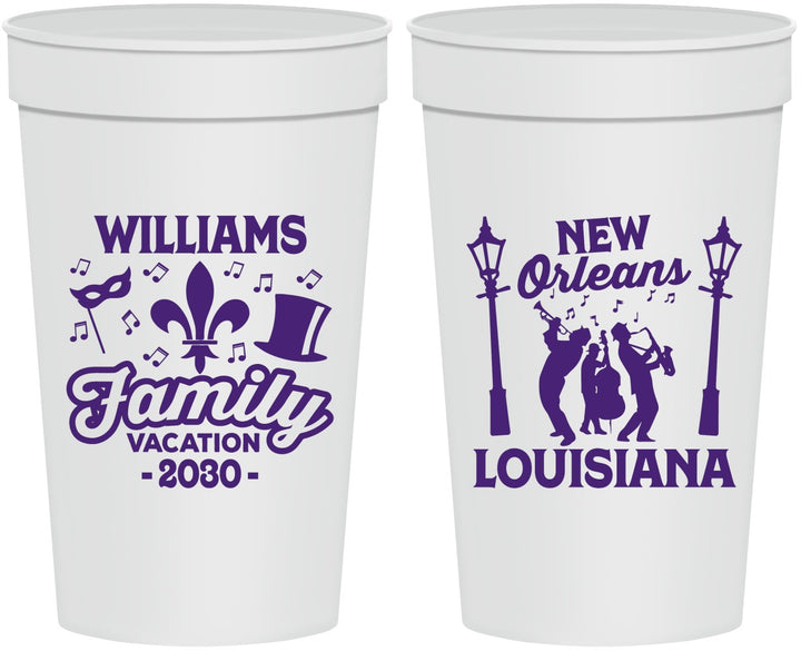 Personalized Family Vacation 32 oz Stadium Cups - New Orleans | 180047