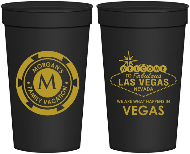 Personalized Family Vacation 32 oz Stadium Cups - Las Vegas | 180049