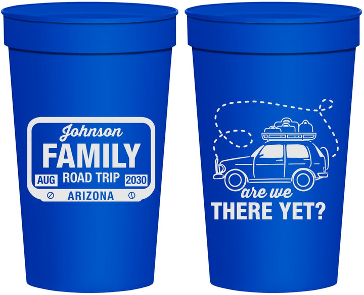 Personalized Family Vacation 32 oz Stadium Cups - Road Trip Car | 180050