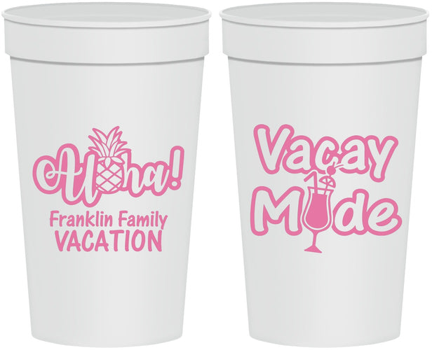 Personalized Family Vacation 32 oz Stadium Cups - Hawaii | 180053