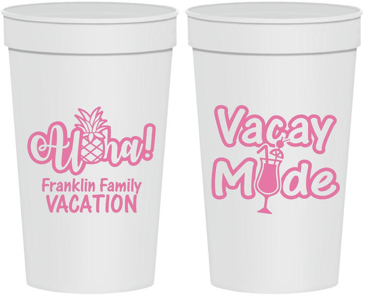 Personalized Family Vacation 32 oz Stadium Cups - Hawaii | 180053