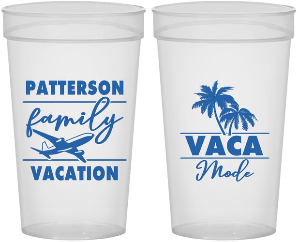 Personalized Family Vacation 32 oz Stadium Cups - Vaca Mode Trip | 180054
