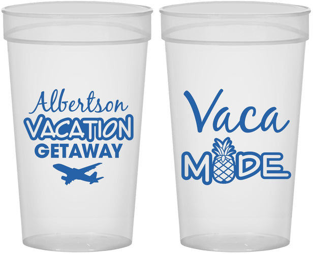 Personalized Family Vacation 32 oz Stadium Cups - Vacay Vibes Trip | 180055