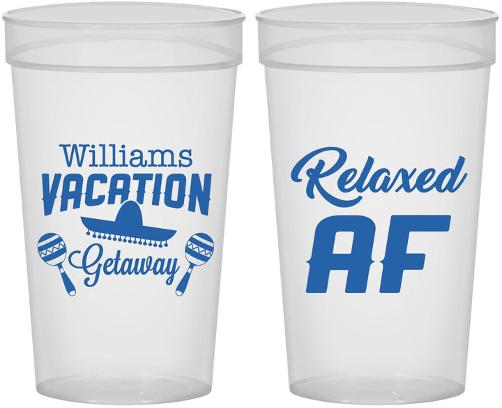 Personalized Family Vacation 32 oz Stadium Cups - Beach | 180059