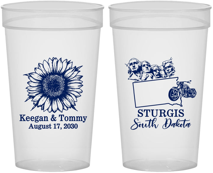 Personalized Wedding 32 oz Stadium Cups - South Dakota | 190
