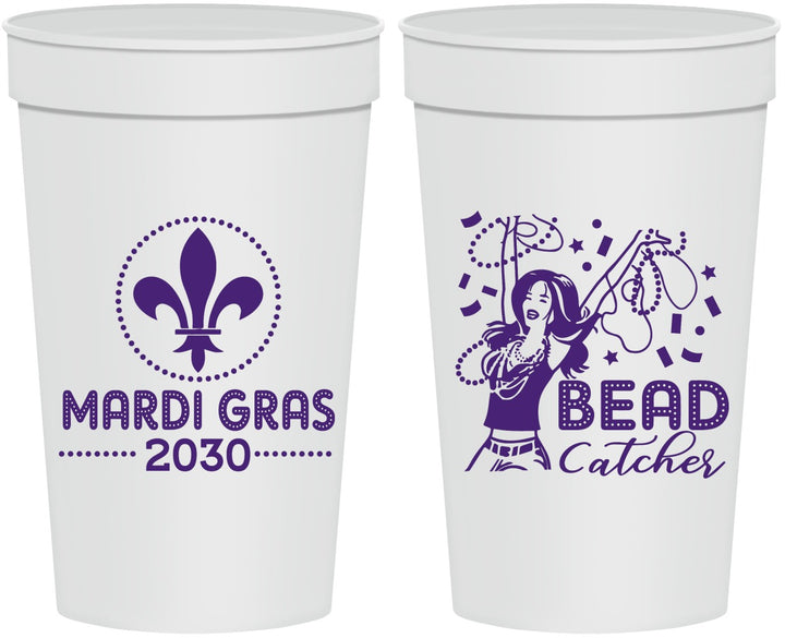 Personalized Mardi Gras 32 oz Stadium Cups - Bead Catcher Nola | 190000