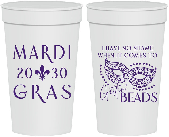 Personalized Mardi Gras 32 oz Stadium Cups - Nola New Orleans | 190006