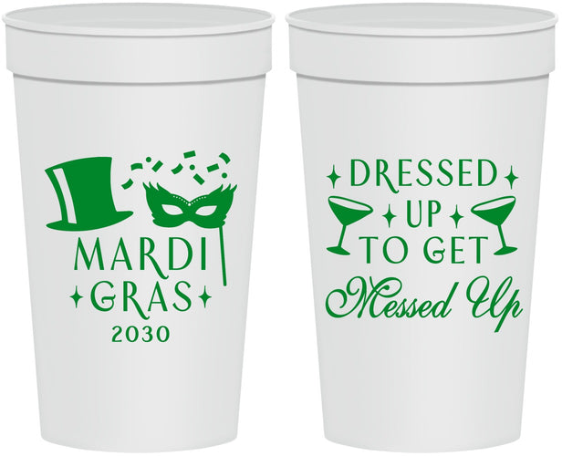 Personalized Mardi Gras 32 oz Stadium Cups - Fleur De Lis | 190015