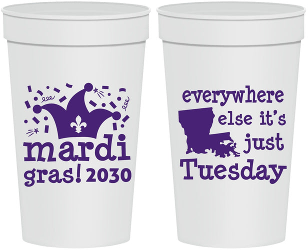 Personalized Mardi Gras 32 oz Stadium Cups - Nola New Orleans | 190016