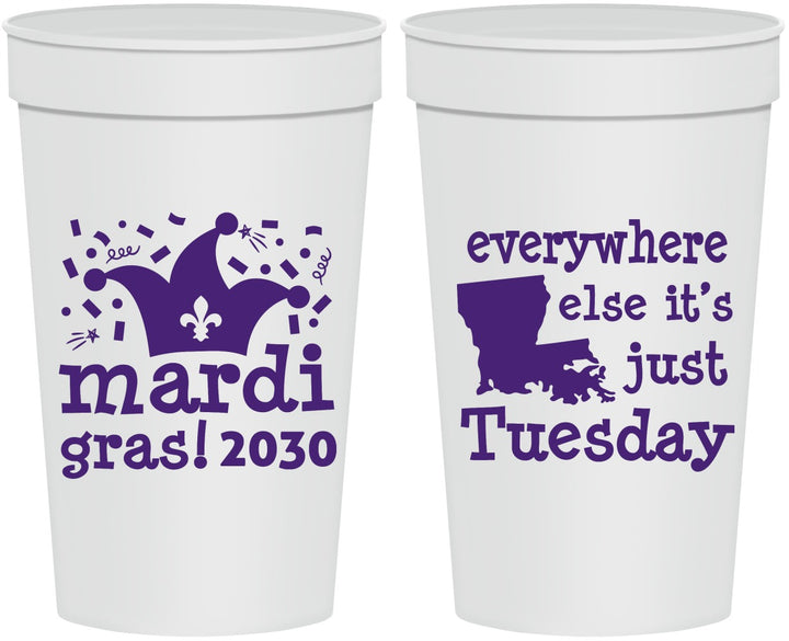 Personalized Mardi Gras 32 oz Stadium Cups - Nola New Orleans | 190016