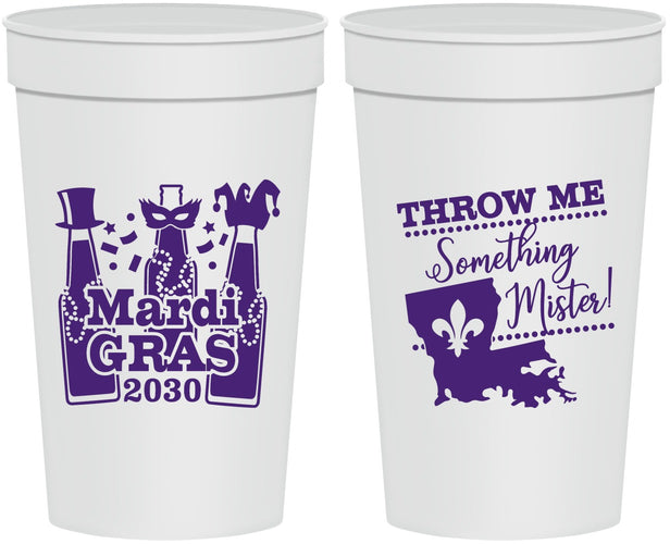 Personalized Mardi Gras 32 oz Stadium Cups - Beads Nola | 190017