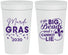 Personalized Mardi Gras 32 oz Stadium Cups - Big Bead Fleur De Lis | 190018