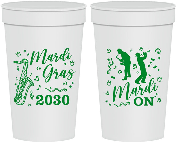 Personalized Mardi Gras 32 oz Stadium Cups - Mardi On Jazz | 190019