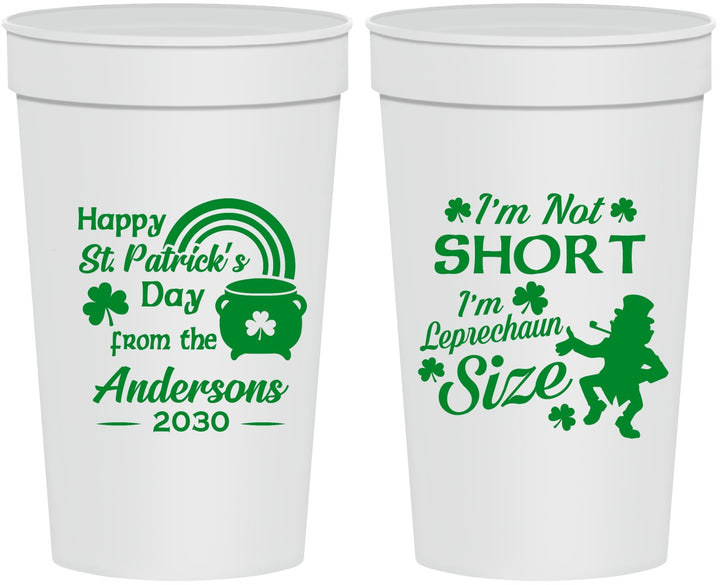 Personalized St Patricks Day 32 oz Stadium Cups - Leprechaun | 200001