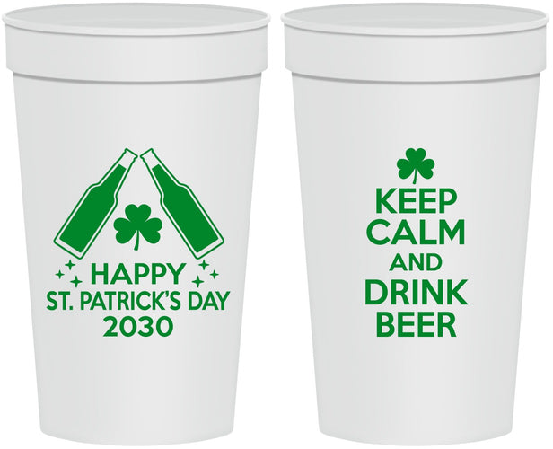 Personalized St Patricks Day 32 oz Stadium Cups - Clover Irish | 200005