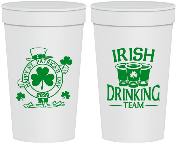 Personalized St Patricks Day 32 oz Stadium Cups - Irish Drinking Team | 200006