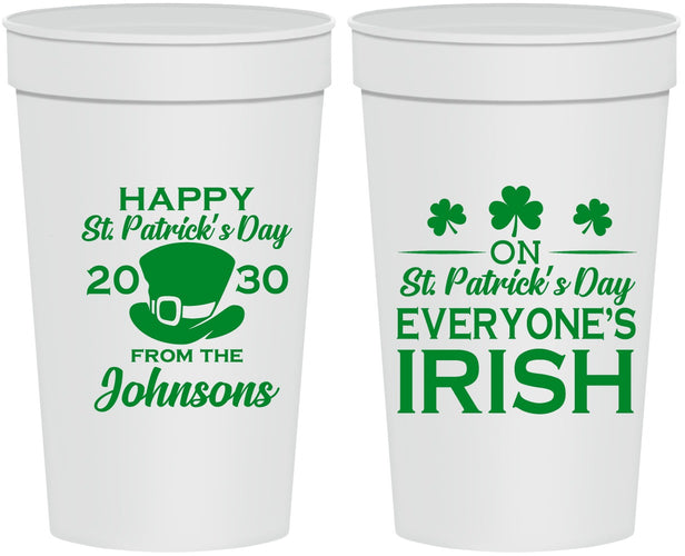 Personalized St Patricks Day 32 oz Stadium Cups - Irish Leprechaun | 200013