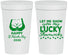 Personalized St Patricks Day 32 oz Stadium Cups - Shamrocks | 200015