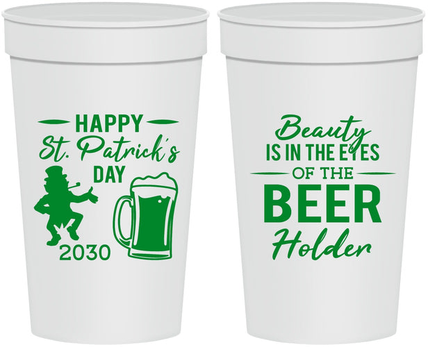 Personalized St Patricks Day 32 oz Stadium Cups - Leprechaun | 200019