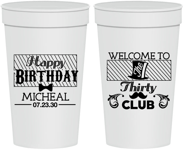 Personalized Birthday 32 oz Stadium Cups - 30th | 20018