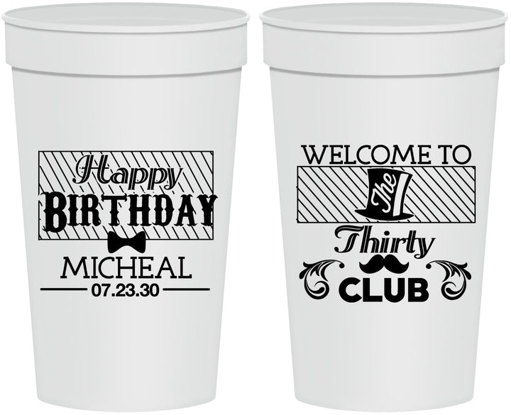 Personalized Birthday 32 oz Stadium Cups - 30th | 20018