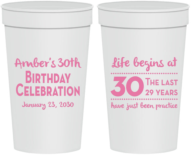 Personalized Birthday 32 oz Stadium Cups - 30th The Last 29 Years | 20019