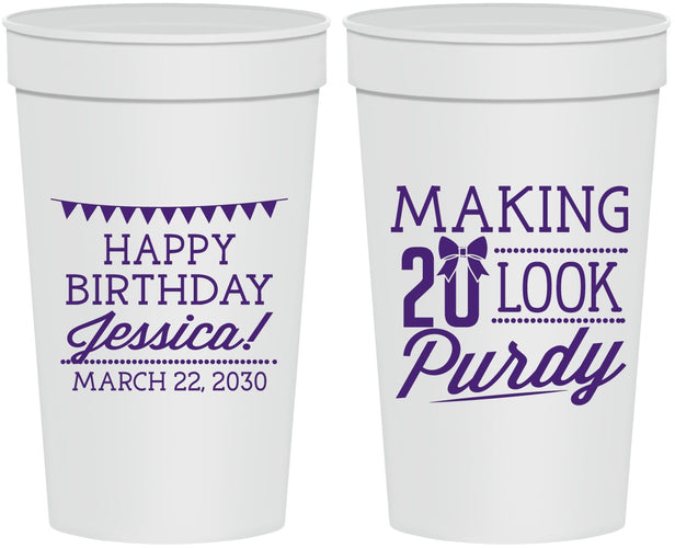 Personalized Birthday 32 oz Stadium Cups - 20th | 20021