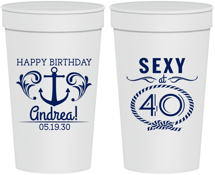 Personalized Birthday 32 oz Stadium Cups - Sexy At 40 | 20027