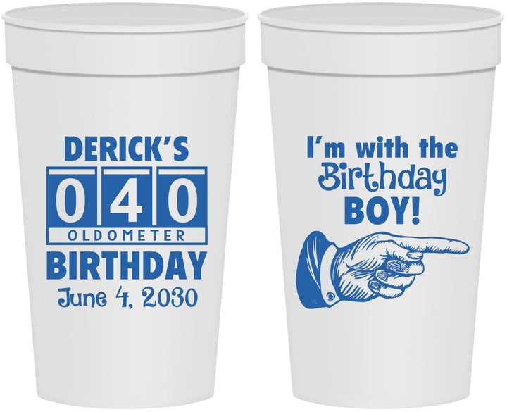 Personalized Birthday 32 oz Stadium Cups - 40th | 20047