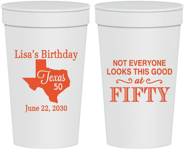 Personalized Birthday 32 oz Stadium Cups - 50th | 20051