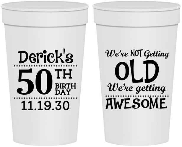 Personalized Birthday 32 oz Stadium Cups - 50th | 20052