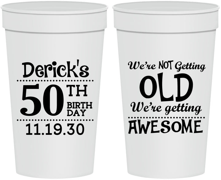 Personalized Birthday 32 oz Stadium Cups - 50th | 20052
