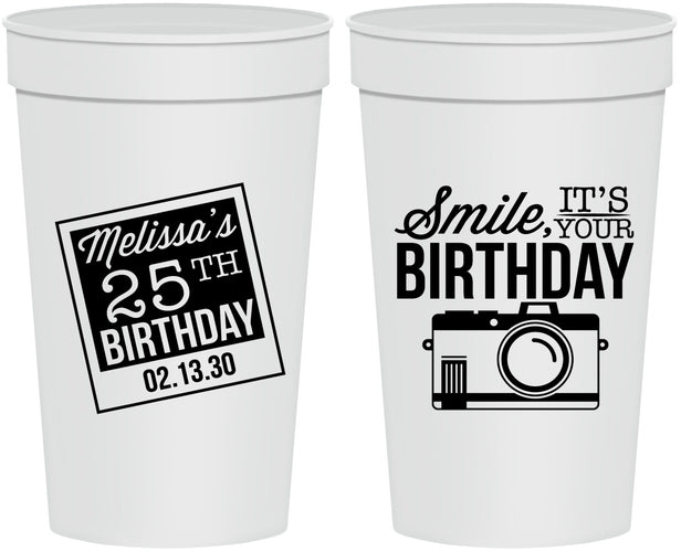 Personalized Birthday 32 oz Stadium Cups - 25th | 20053