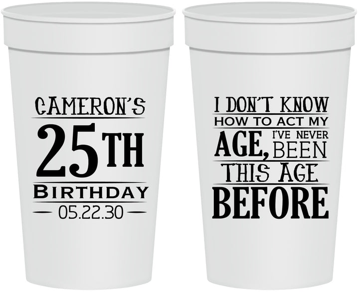 Personalized Birthday 32 oz Stadium Cups - 25th | 20054