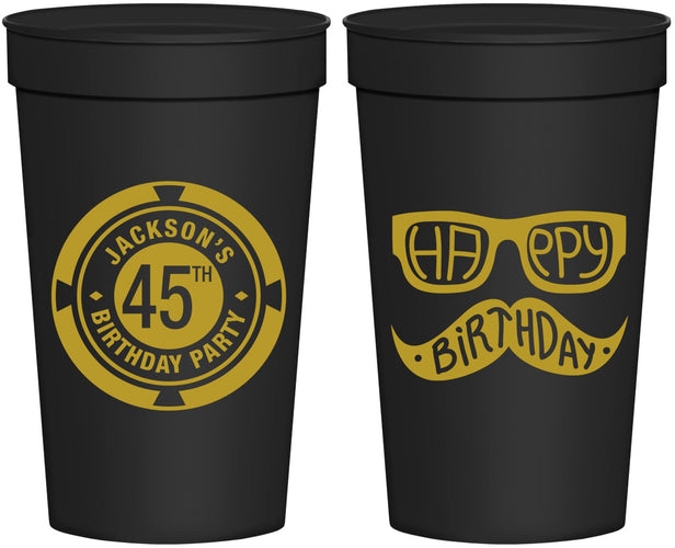 Personalized Birthday 32 oz Stadium Cups - 45th Las Vegas | 20064
