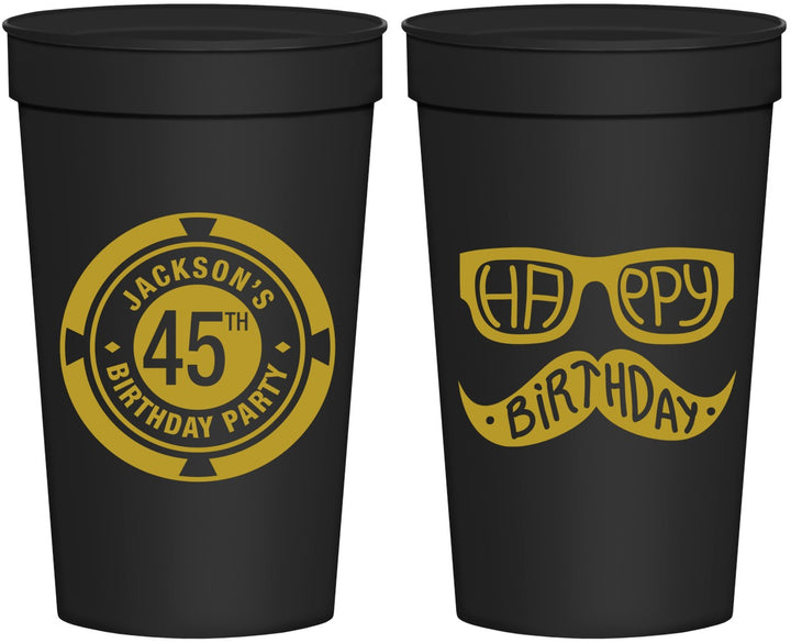 Personalized Birthday 32 oz Stadium Cups - 45th Las Vegas | 20064