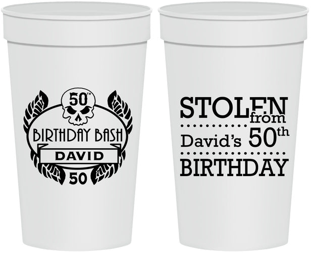 Personalized Birthday 32 oz Stadium Cups - 50th | 20068