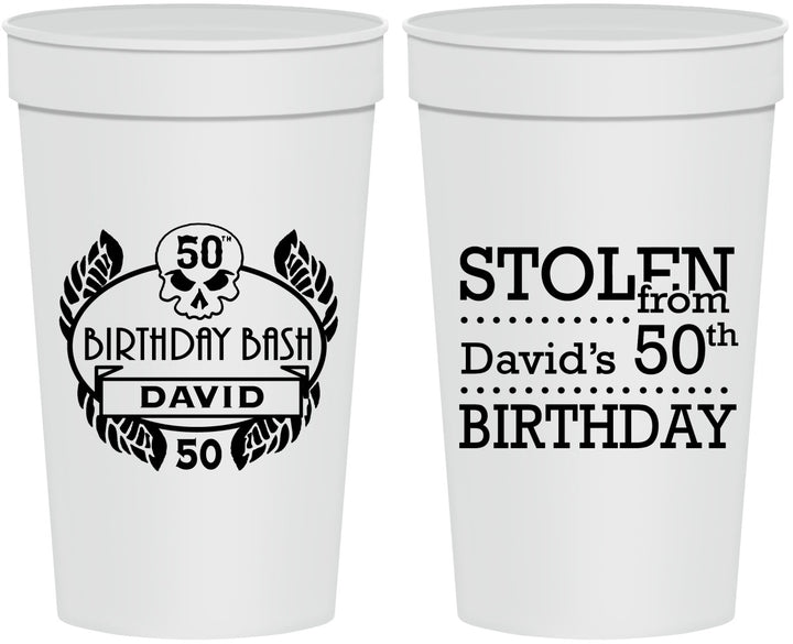 Personalized Birthday 32 oz Stadium Cups - 50th | 20068