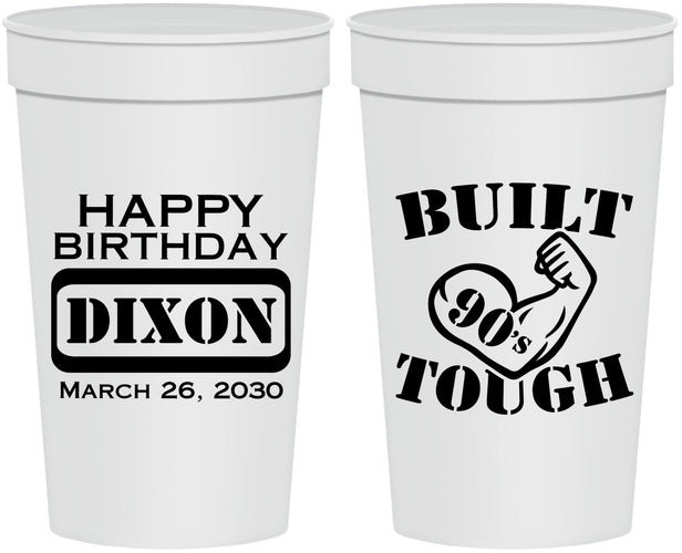 Personalized Birthday 32 oz Stadium Cups - Built Tough | 20078