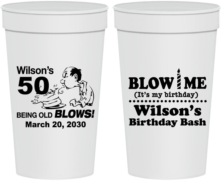 Personalized Birthday 32 oz Stadium Cups - 50th | 20085