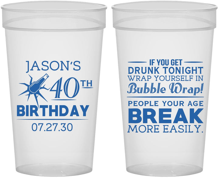 Personalized Birthday 32 oz Stadium Cups - 40th | 20088