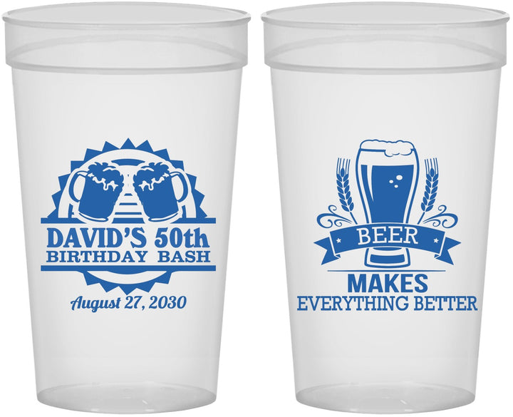 Personalized Birthday 32 oz Stadium Cups - 50th | 20089